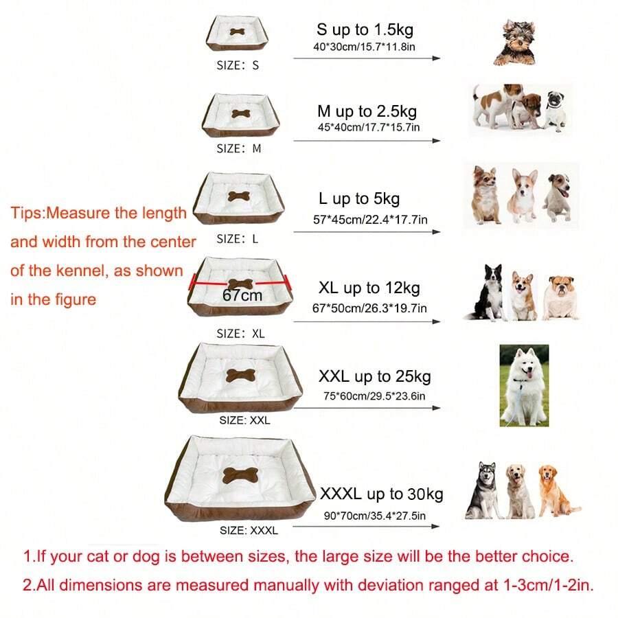 1pc Plush Dog/Cat Bed, Suitable For Small/Medium/Large Pets, 4 Season