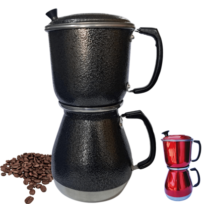 Cafeteira a Vapor Italiana Manual de 1,6 Litros em Alumínio, Cafeteira Brasileira Extra Econômica, Promoção da