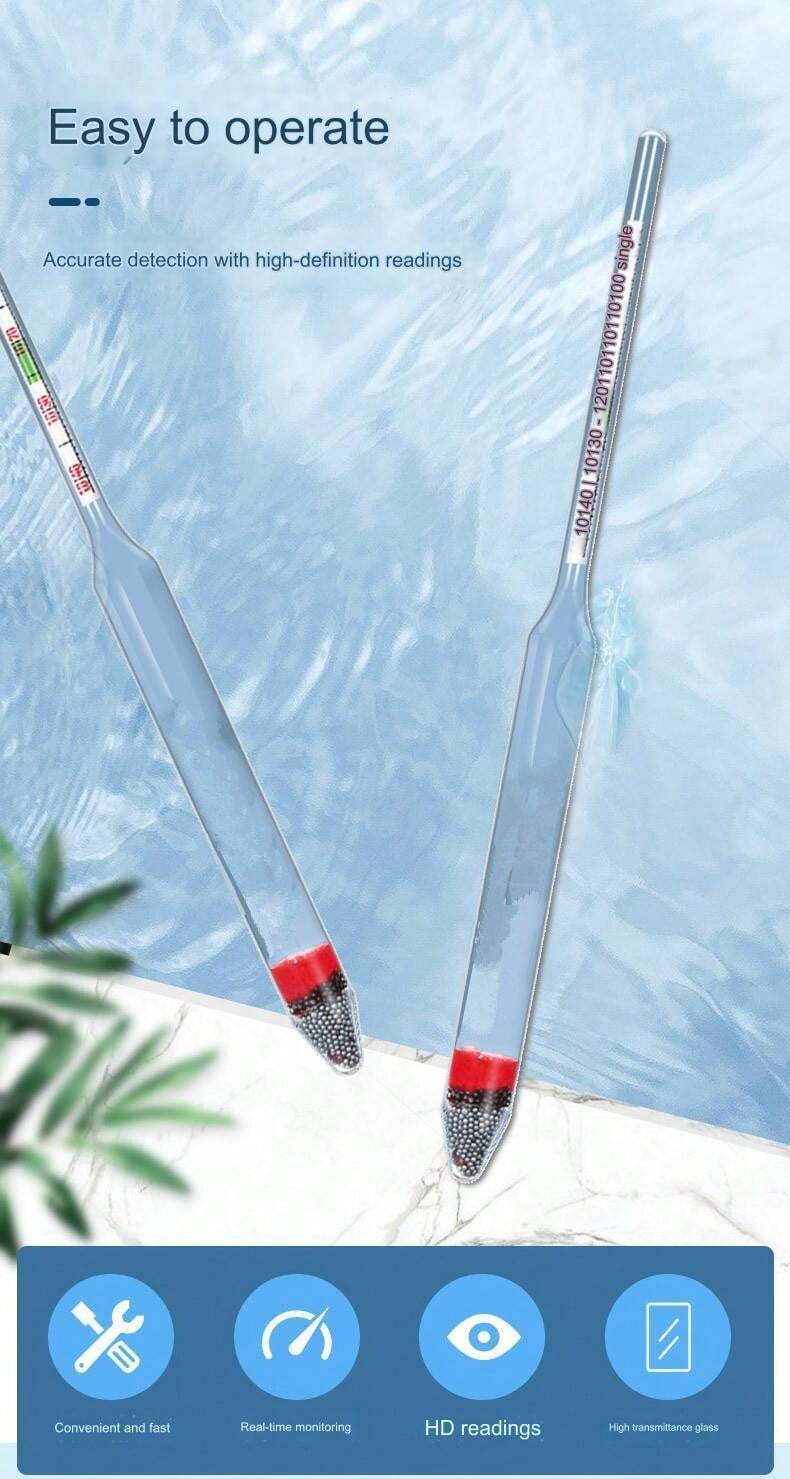 thumbnail image 2 of Toddmomy 1 Set Sea Water Density Meter Fish Tank Salt Water Gravimeter 2 of 11