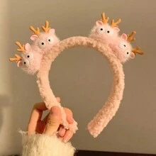 1 Stück Plüsch Bär Haarreif für Frauen, süßer Panda Stil Waschgesicht Stirnband, vielseitiges flauschiges Haarzubehör, Haarband, Haarreif Stirnbänder Kopfzubehör - Verschiedenfarbig - Übersicht 8