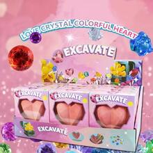 Archaeology Digging For Gems DIY Manual Digging For Treasure Fossils For Boys And Girls Heart Puzzle Handmade Toys Puzzle Toys Creative Toys Holiday Gifts