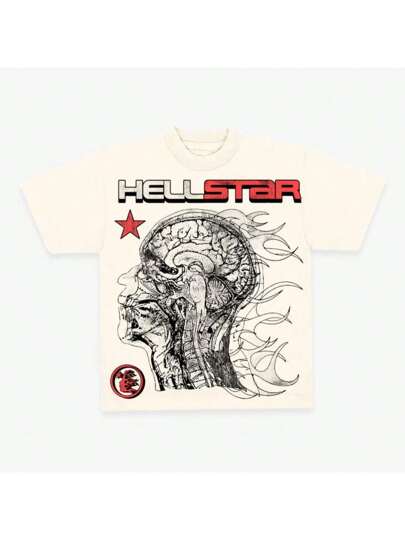 HELLSTAR ヘルスター HUMAN DEVELOPMENT Tシャツ クリーム Hellstar Human Development Tee Cream – PIECES