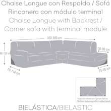 Ecommerc3 | Chaise Longue Sofa Cover Right Size (Variety Of Colors) - Jacquard Elastic Fabric Sofa Cover - Breathable And Extra Soft Fabric With Anti-Wear Protection - Non-Slip Design With Elastic Band - Beige - View 4