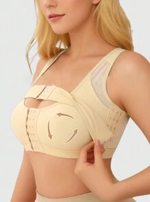 Runway Rest Women Front Closure Bra Post Surgery Bra Push Up Adjustable Corset Body Shaper Bra Underwear Compression Back Support Posture Corrector Vest Shapewear - View 4