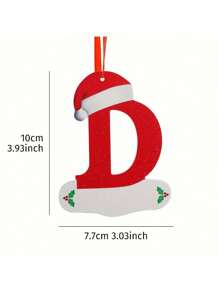1pc 圣诞字母吊坠，26 个字母圣诞装饰吊坠，DIY 祝福字母吊坠，礼品装饰材料，室内圣诞装饰，节日装饰，家居装饰，新年装饰 - 彩色 - 查看 9
