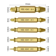 Bộ 6 dụng cụ khoan tháo vít bị hỏng, dụng cụ tháo vít bị gãy, dụng cụ tháo bu lông, dụng cụ tháo gỡ dễ dàng - Một kích thước phù hợp với tất cả - Xem 9