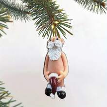 1pc Christmas Pendant New Acrylic Naughty Santa Claus Christmas Tree Pendant Santa Claus Christmas Tree Pendant Gift American Character Decoration Gift,Christmas,Naughty Christmas,Christmas Character