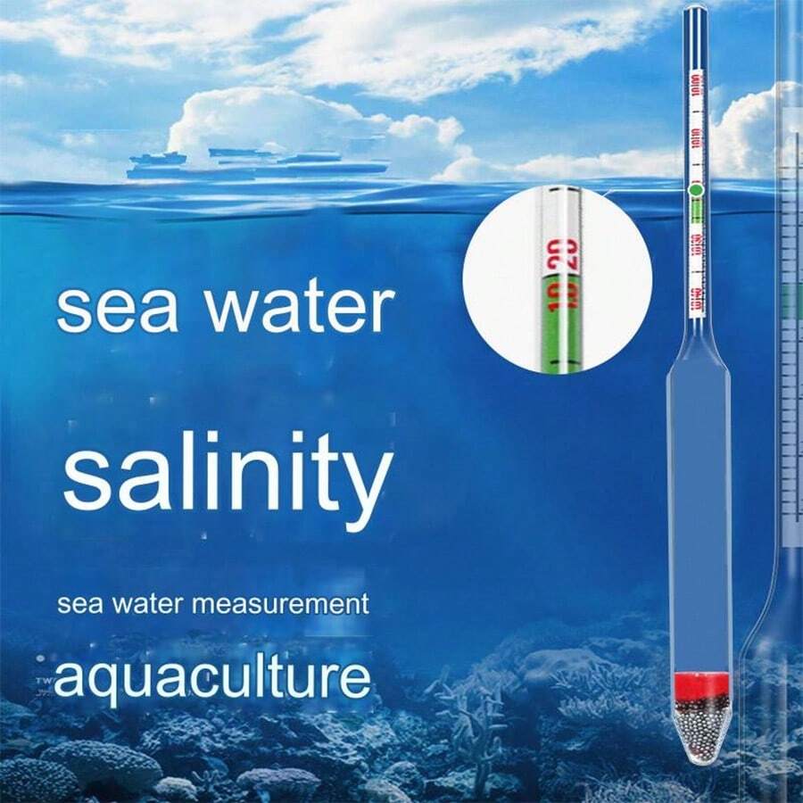 High-Precision Salinity Meter Seawater Density Meter Hydrometer Production And Breeding Seafood Fish Tank Aquarium Salinity Meter Salt Meter - Multicolor - View 1