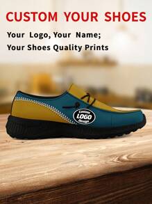 1 par de zapatos tipo mocasín personalizados con el nombre "Jacksonville Baseball", zapatos tipo mocasín personalizados con nombre, mocasines con suela gruesa de E-TPU personalizados con nombre, zapatos tipo mocasín personalizados, mocasines con nombre