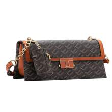 Original Chenson Women's Dotted Chained Crossbody Bag - 咖啡棕 - 查看 1
