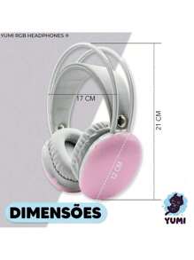 Bluetooth Headphone V5.3 Over-Ear Headset Gamer High Quality Sound Wireless Full Led RGB Altomex - MÀU TÍM - Xem 6