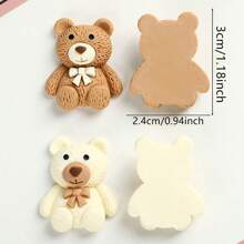 Phụ kiện gấu bông nhiều màu tự làm kẹp tóc băng đô dễ thương ốp lưng điện thoại tự làm phụ kiện mùa hè, trường học - Màu sắc hỗn hợp - Xem 3