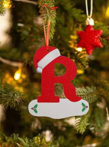 1pc 圣诞字母吊坠，26 个字母圣诞装饰吊坠，DIY 祝福字母吊坠，礼品装饰材料，室内圣诞装饰，节日装饰，家居装饰，新年装饰 - 彩色 - 查看 17