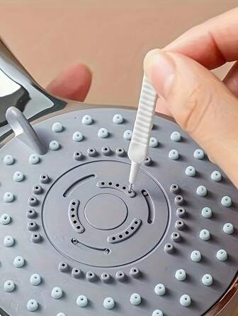 10pcs Shower Head Cleaning Brushes, Bathroom Scouring Pad Sticks Precision Nozzle Clog Remover Tools,Hard Water Stain Remover,