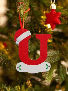 1pc 圣诞字母吊坠，26 个字母圣诞装饰吊坠，DIY 祝福字母吊坠，礼品装饰材料，室内圣诞装饰，节日装饰，家居装饰，新年装饰 - 彩色 - 查看 27
