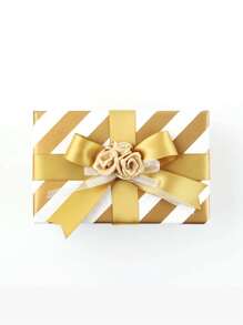 6 张礼品包装纸 - 优雅礼品包装，精美金色和白色包装纸圣诞节礼品包装纸 - 彩色 - 查看 3