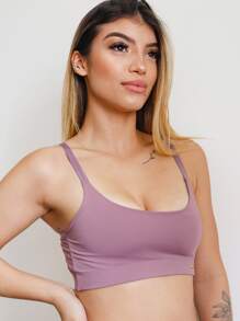 TOP ZAIRA Bra Without Padding With Adjustable Straps, Ideal For The Gym And Everyday Wear - 淡紫色 - 查看 4