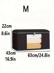 Bolsa de almacenamiento de gran capacidad, 1/4 piezas, plegable, con costura, a prueba de polvo, con asa, bolsa de almacenamiento de gran capacidad minimalista, bolsa de armario portátil con cremallera para ropa y ropa de cama, caja de almacenamiento a prueba de polvo para ropa y decoración de miscelánea, decoración de festival, decoración de habitación, decoración del hogar, decoración de dormitorio, organizador, almacenamiento del hogar, camiseta blanca de mujer, pantalones negros de mujer, ropa de invierno para dama, vestido