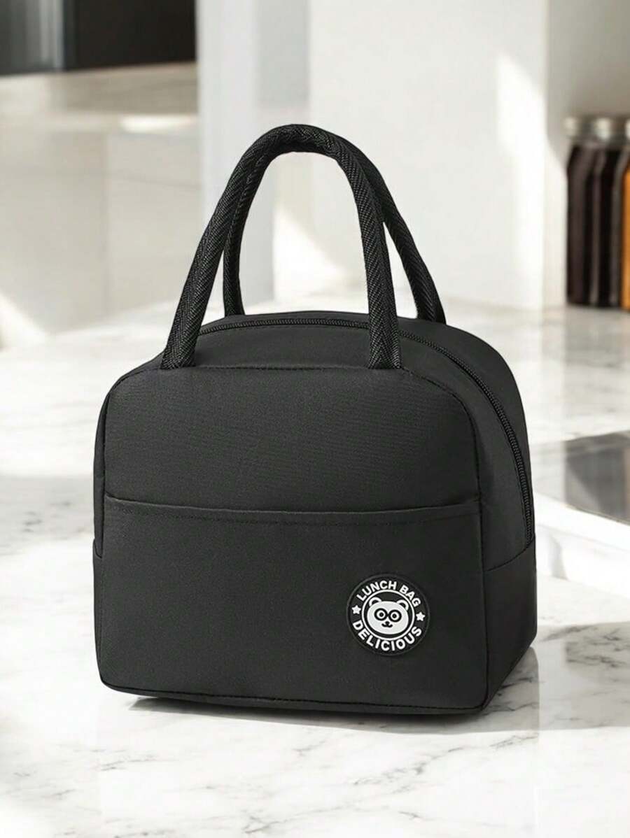 Bolsa de Almuerzo Térmica Bolsa Para Alimentos Portátil Varios Colores 1 pieza - Negro - Ver 1