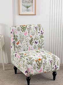 1 Peça Capa para Poltrona sem Braços, Capa de Sofá, Poltrona, Capa Elástica, Capa de Sofá Elegante Estilo Floral em Poliéster, Protetor de Sofá Sem Braços, Para Sala de Estar e Quarto em Todas as Estações - Multicolorido - Visão 14