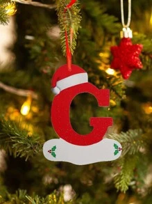 1pc 圣诞字母吊坠，26 个字母圣诞装饰吊坠，DIY 祝福字母吊坠，礼品装饰材料，室内圣诞装饰，节日装饰，家居装饰，新年装饰 - 彩色 - 查看 14