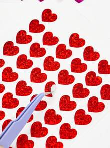 10 Sheets Laser Heart Stickers Pack Mini Color Love Self-Adhesive Marker Notes Decoration For Diary Album Valentine's Day Back To School