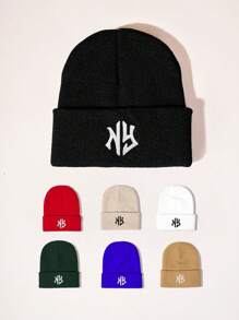 1 pieza Gorro elástico de punto unisex para otoño/invierno, gorro de moda estilo hip hop con bordado de NY, gorro tipo beanie Y2K - sombrero de punto - Ver 12