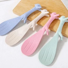 Squirrel Rice Stirring Serving Spoon With Stand 21cm - màu xanh lá - Xem 3