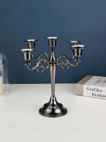 1件套优雅金属烛台，三臂/五臂高级家居装饰烛台套装，适用于家庭聚会、房间装饰、节日派对、婚礼、周年纪念、感恩节、圣诞节、返校季、装饰、礼品 - 彩色 - 查看 17