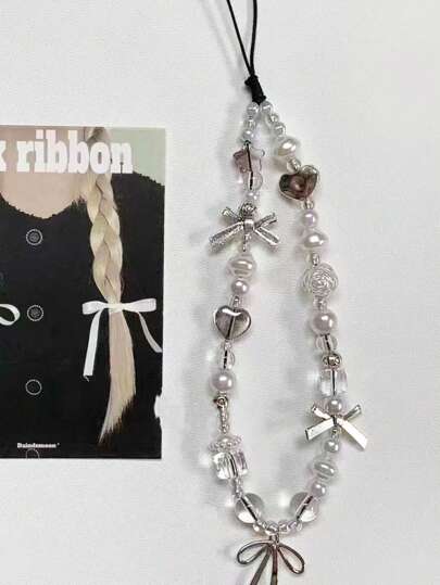 1pc Korean Stylish Phone Pendant Chain Cute Charm For IPhone Universal Accessories Cute Phone Hanging Rope For Girl Jewelry