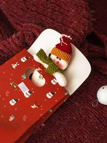 1pc Christmas Gift Box, Candy Box, Gift And Candy Bag, Handle And Flip Cover Gift Box Bag