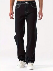 Quần Jeans Co Giãn Ôm Túi Cho Nam, Thời Trang - màu đen - Xem 3