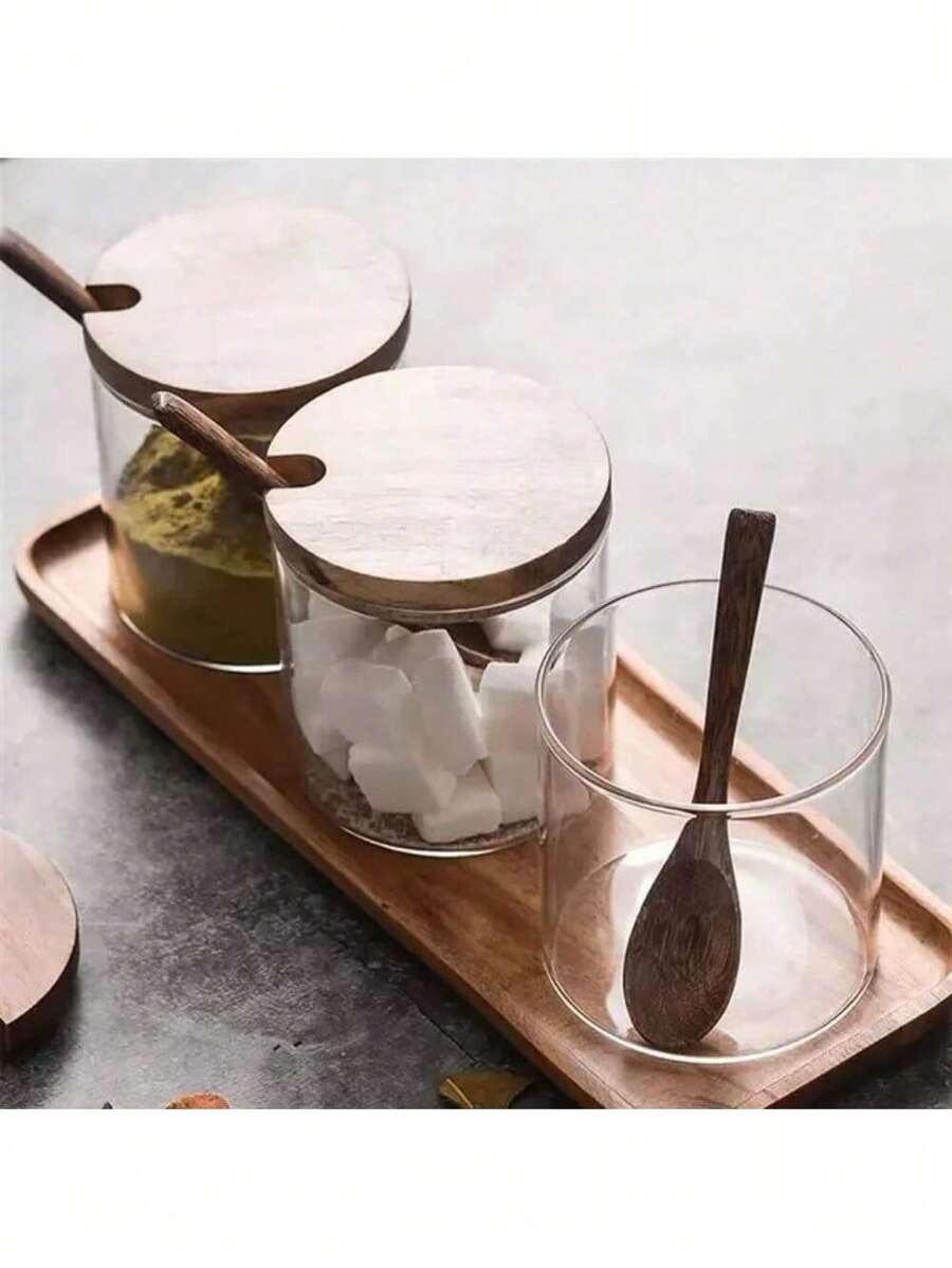 Kitchen Seasoning Jar Glass Spice Container Salt Storage for Sale