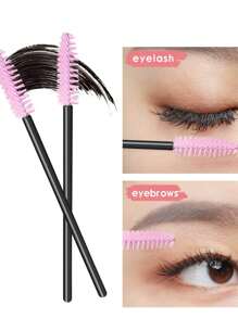 50pcs Disposable Eyelash Brushes, Eyelash Curler, Eyelash Makeup Brushes, Eyelash Extension Tools, Makeup Brushes/Beauty Brushes, Suitable For Eyelash Extension - Multicolor - View 3