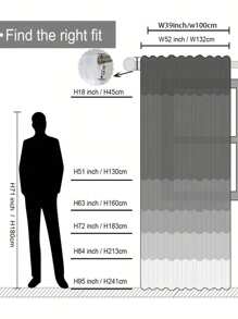 100% Blackout Insulated Fabric Curtain Panel With Coating - Thermal Layered, Privacy Protection, Noise Reduction - Ideal For Living Room, Bedroom, Kitchen, Bathroom - Home Decor