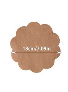 50/100 张咖啡棕色蕾丝蜡纸 - 防油食品包装和烘焙衬垫，适用于三明治、汉堡、炸鸡等 - 厨房必备 - 彩色 - 查看 10