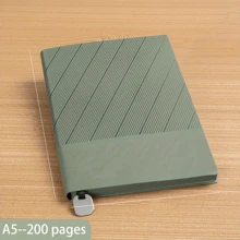 Caderno A5 com textura de tecido e marcador - à prova d'água, capa macio, páginas grossas, adequado para escritório, reuniões e diários de alunos