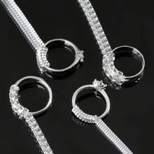 4 件装戒指尺寸调节器隐形松紧戒指尺寸缩小器，弹力线防滑固定器，适合大手指 - 彩色 - 查看 11