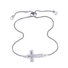 New Simple Design Cross Zirconia Micro-Inlaid Bracelet Elegant Versatile Female Jewelry