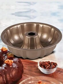 DeTODO Molde para Hornear Rosca Antiadherente Pasteles Panque Pan - Bronce - Ver 8