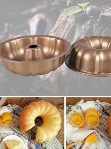 DeTODO Molde para Hornear Rosca Antiadherente Pasteles Panque Pan - Bronce - Ver 7