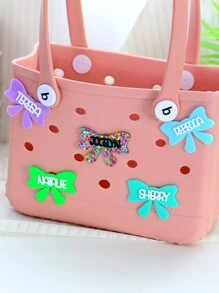 Customized Name Acrylic Backpack Charm, Fashionable & Personalized Colorful Letter Butterfly Decoration For Women Crossbody Bag, Perfect Gift For Girlfriend, Wife, Birthday, Anniversary, Valentine's Day Valentines