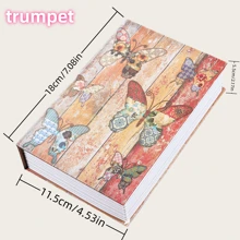 1pc Creative Book Safe Box, Butterfly Key Design, Hidden Bedside, Available In Standard, Medium And Large Size, Fake Book Safe Box For Office, Bedroom And More
