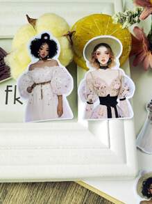 16 pezzi di adesivi di personaggi rurali europei e americani alla moda con capelli ricci, per bricolage, scrapbooking, album, organizer, diari, articoli di cartoleria vintage, per laptop, valigie, pareti, frigoriferi, auto e borracce. Torna a scuola