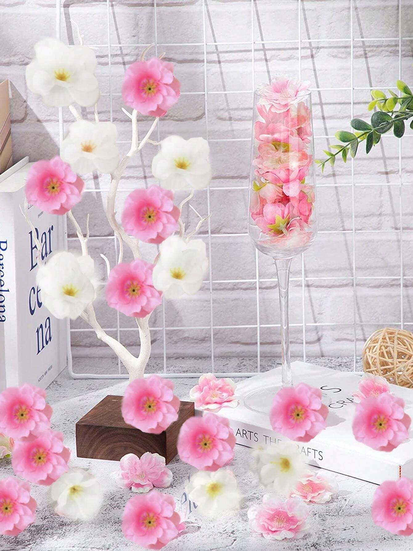 20 Pcs Cherry Blossom Petals Artificial Cherry Blossom Fake Cherry