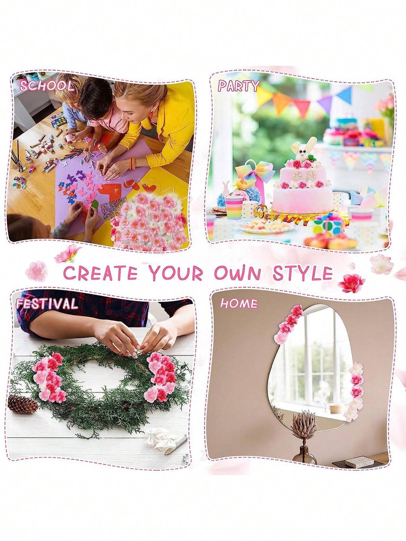 20 Pcs Cherry Blossom Petals Artificial Cherry Blossom Fake Cherry