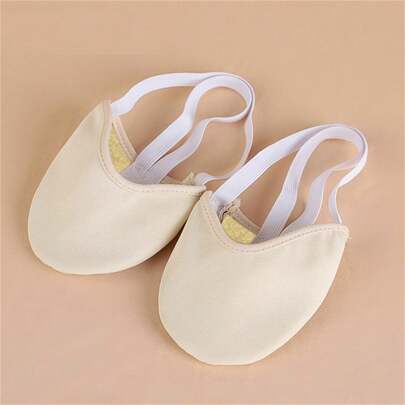 Practice Shoes, Soft Sole Half-Foot Toe Front Dance Shoes