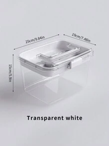 1 Hộp Bảo Quản Thuốc Gia Đình Di Động, Bộ Dụng Cụ Sơ Cứu Thú Cưng Trong Suốt Dung Tích Lớn, Hộp Đựng Thuốc Cấp Cứu Y Tế - Nhiều màu - Xem 3