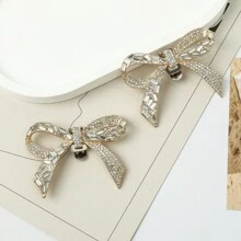 1 Pair (2pcs) Removable DIY Faux Pearl & Rhinestone Decor Butterfly Shaped Fashion Elegant Shoe Accessories In White, Apricot, Black, Orange, Red For Women High Heels And Pumps