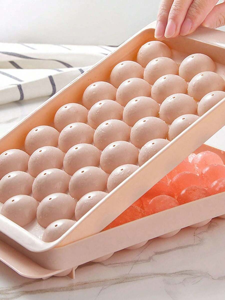 1pc PP Ice Mould, Creative Pink Ice Cube Making Machine Tray For Kitchen